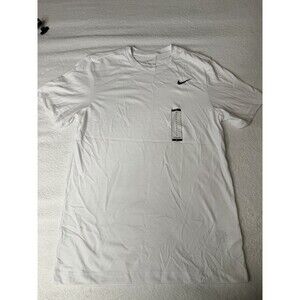 New The Nike Tee Shirt Mens Small White Training Short Sleeve Dri Fit